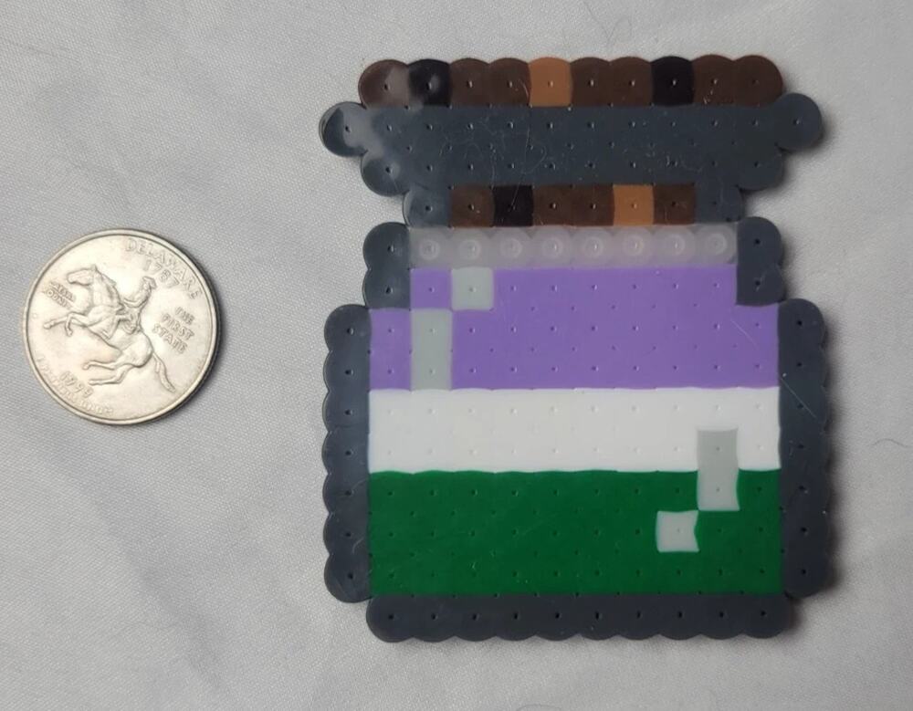 Genderqueer LGBT Potion Perler Pixel Art